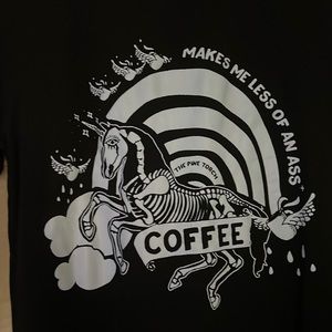 Black unicorn skeleton shirt